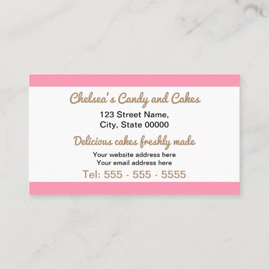 ピンクストライプの名刺 名刺 (裏面)