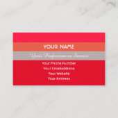 ピンクストライプの国際的言語hello 名刺 (裏面)