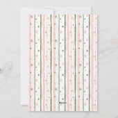 ピンクストライプの壁紙フォトホリデーカード シーズンカード (裏面)