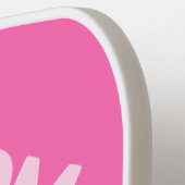 ピンクストライプの最高ののママ ピックルボールラケット (左詳細)