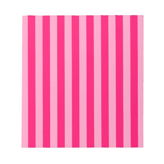 ピンクストライプの背景 ノートパッド (正面)