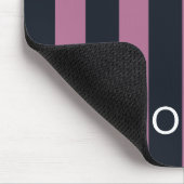 ピンクストライプの色 | 海軍名前をカスタムする マウスパッド (コーナー)