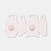 ピンクストライプの花とハートバレンタイン フェイバーボックス (折り畳みなし)