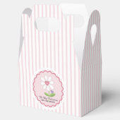 ピンクストライプの花とハートバレンタイン フェイバーボックス (オープン)