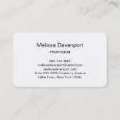 ピンクストライプの赤面フェイク紙吹雪 名刺 (裏面)