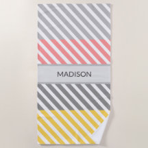 ピンクストライプの黄シンプル数々の色クールユニーク