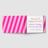 ピンクストライプのB&Bビジターブック ゲストブック (全面)