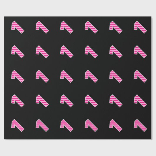 ピンクストライプイベント1誕生日(記念日) ラッピングペーパー (フラット)