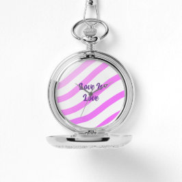 ピンクストライプカラフルパステル愛は愛プライド 腕時計