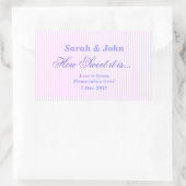 ピンクストライプキャンディHow Sweet it is Sticker 長方形シール (バッグ)