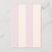 ピンクストライプコケットボウディッパーラッフル エンクロージャーカード (裏面)