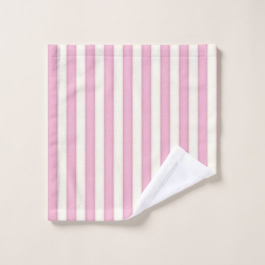 ピンクストライプコテージビクトリアンスタイル バスタオルセット (ウォッシュタオル)