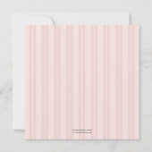 ピンクストライプシンプルスクエア招待状 招待状 (裏面)