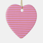 ピンクストライプハートオーナメント セラミックオーナメント (右)