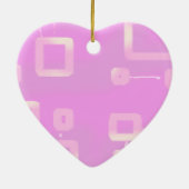 ピンクストライプハートオーナメント セラミックオーナメント (裏面)