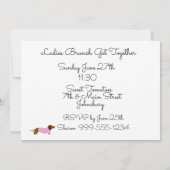 ピンクストライプパーティの招待状 招待状 (裏面)