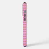ピンクストライプフォンケース iPhoneケース (左側面)