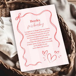 ピンクストライプベビーコケットボウブックス エンクロージャーカード