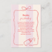 ピンクストライプベビーコケットボウブックス エンクロージャーカード (正面)