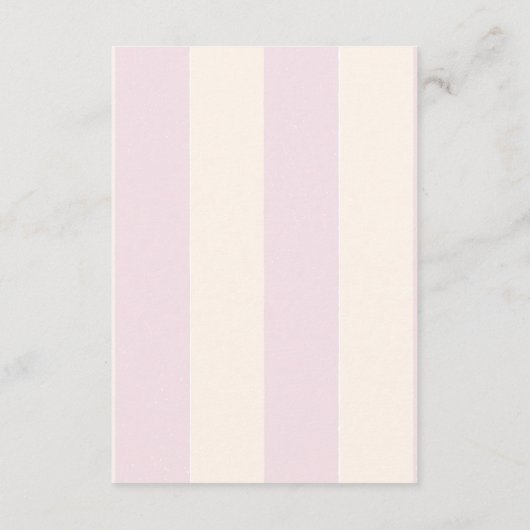 ピンクストライプベビーコケットボウブックス エンクロージャーカード (裏面)