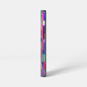 ピンクストライプ抽象芸術  iPhoneケース (左側面)