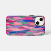 ピンクストライプ抽象芸術  iPhoneケース (裏面横)