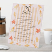 ピンクストライプ紅葉感謝祭ドリンク 台座サイン (インサイチュ)