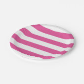 ピンクストライプ紙プレート ペーパープレート (アングル)