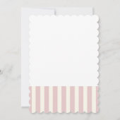 ピンクストライプ色かわいいコアラ赤ちゃんガールシャワー招待状 招待状 (裏面)