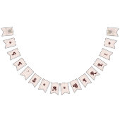 ピンクストライプ色かわいいコアラ赤ちゃんシャワー女の子 バンティングフラッグ (全)