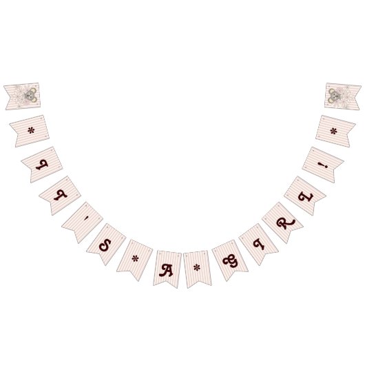 ピンクストライプ色かわいいコアラ赤ちゃんシャワー女の子 バンティングフラッグ (全)