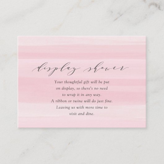 ピンクストライプ色のシャワーエンクロージャカード エンクロージャーカード (正面)