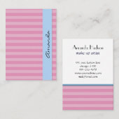 ピンクストライプ色のストライプストライプの、パターン、線 名刺 (正面/裏面)