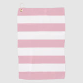 ピンクストライプ色のストライプ、パタストライプのーン ゴルフタオル (正面)