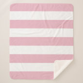 ピンクストライプ色のストライプ、パタストライプのーン シェルパブランケット (正面)