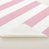 ピンクストライプ色のストライプ、パタストライプのーン シェルパブランケット (3/4)