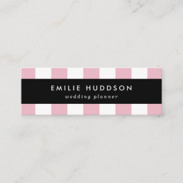 ピンクストライプ色のストライプ、パタストライプのーン スキニー名刺