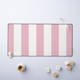 ピンクストライプ色のストライプ、パタストライプのーン デスクマット