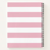 ピンクストライプ色のストライプ、パタストライプのーン ノートブック (裏面)