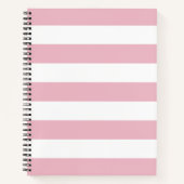 ピンクストライプ色のストライプ、パタストライプのーン ノートブック (正面)
