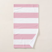 ピンクストライプ色のストライプ、パタストライプのーン バスタオルセット (ハンドタオル)