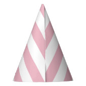 ピンクストライプ色のストライプ、パタストライプのーン パーティーハット (裏面)