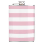 ピンクストライプ色のストライプ、パタストライプのーン フラスク (正面)