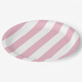 ピンクストライプ色のストライプ、パタストライプのーン ペーパープレート (アングル)