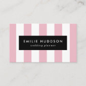 ピンクストライプ色のストライプ、パタストライプのーン 名刺 (正面)