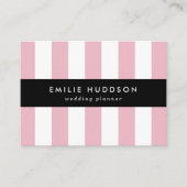 ピンクストライプ色のストライプ、パタストライプのーン 名刺 (正面)