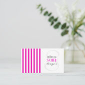 ピンクストライプ色のストライプ、パタストライプのーン 名刺 (スタンド正面)