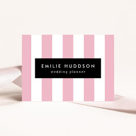 ピンクストライプ色のストライプ、パタストライプのーン 名刺