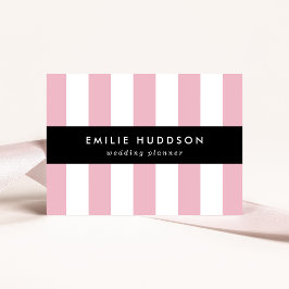 ピンクストライプ色のストライプ、パタストライプのーン 名刺