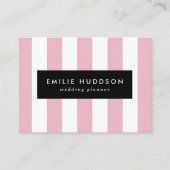 ピンクストライプ色のストライプ、パタストライプのーン 名刺 (正面)